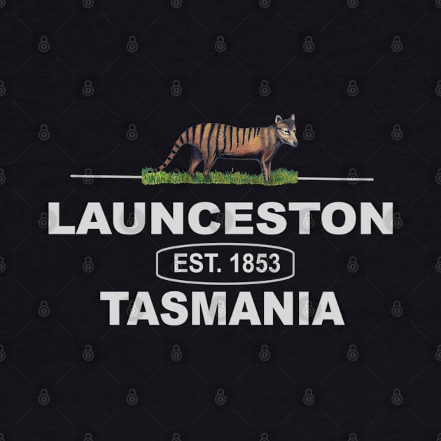 Launceston, Tasmania with Tasmanian Tiger by KC Morcom aka KCM Gems n Bling aka KCM Inspirations